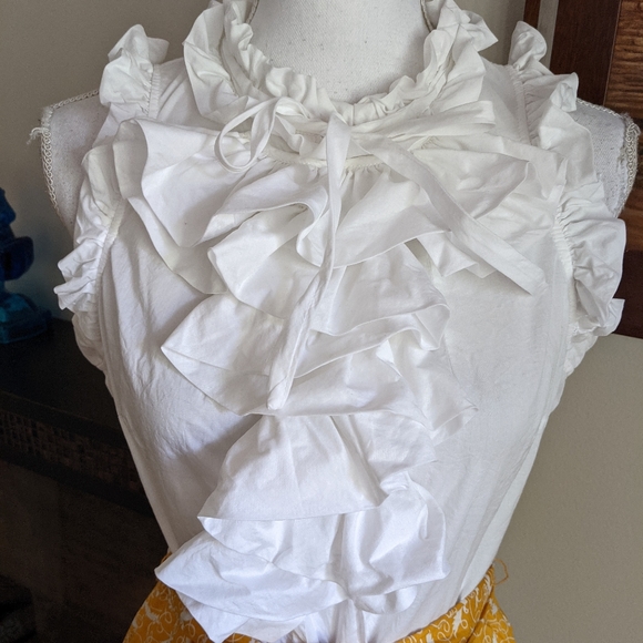 Anthropologie Girls fromSavoy Bird Ruffle Dress 10 - Picture 2 of 9